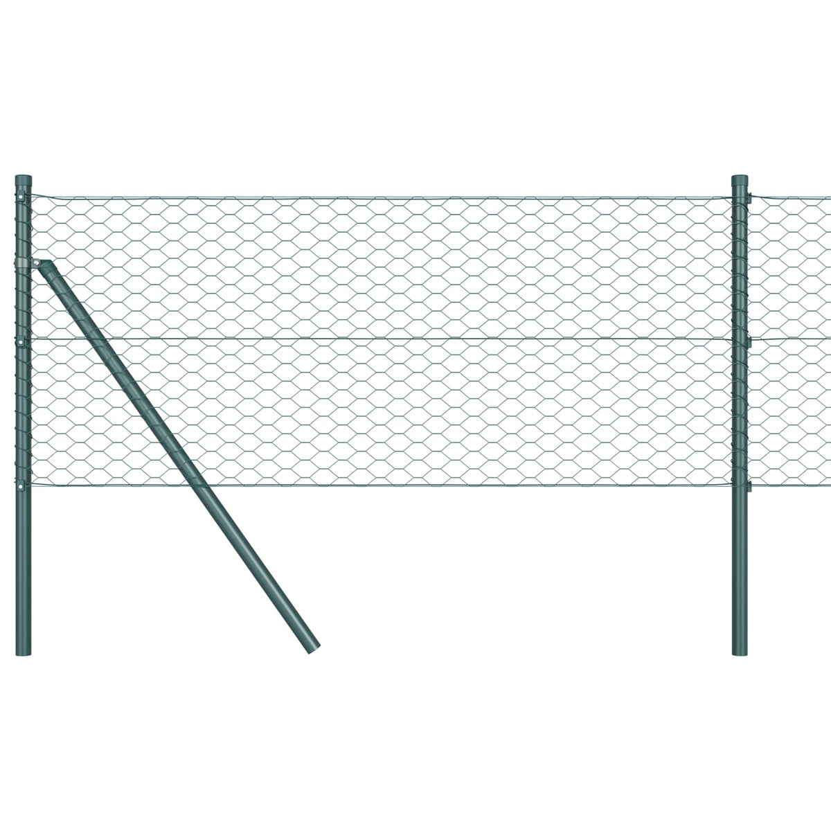 Heksagonalna ograda 0,5 x 10 m PVC Zelena