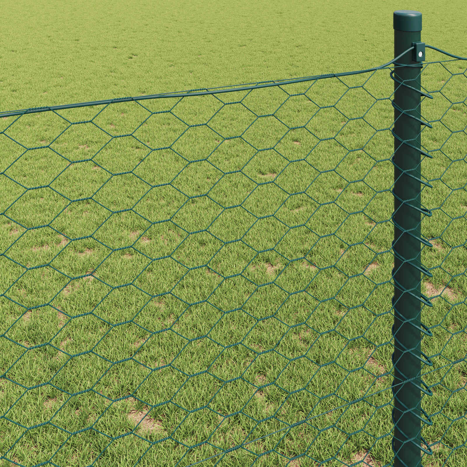 Heksagonalna ograda Zelena 0,6 x 10 m PVC