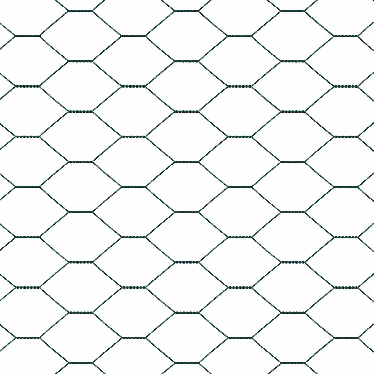 Heksagonalna ograda Zelena 0,6 x 10 m PVC