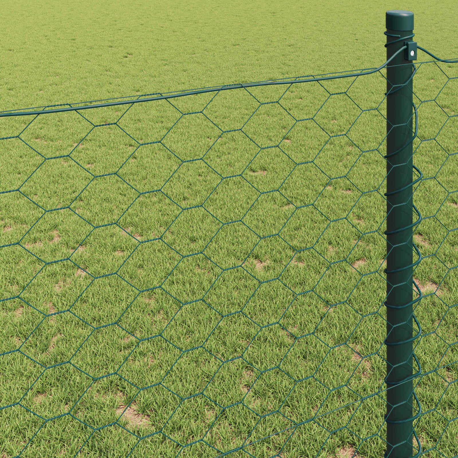 Heksagonalna ograda Zelena 0,6 x 10 m PVC