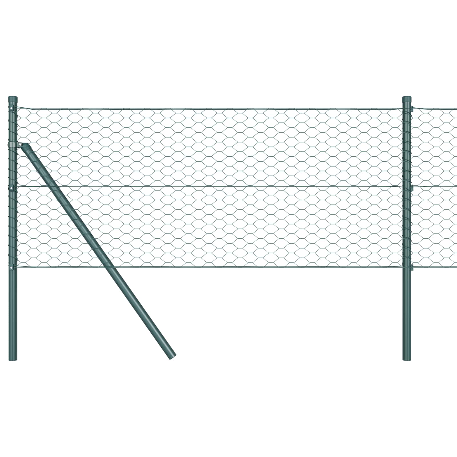 Heksagonalna ograda Zelena 0,6 x 10 m PVC