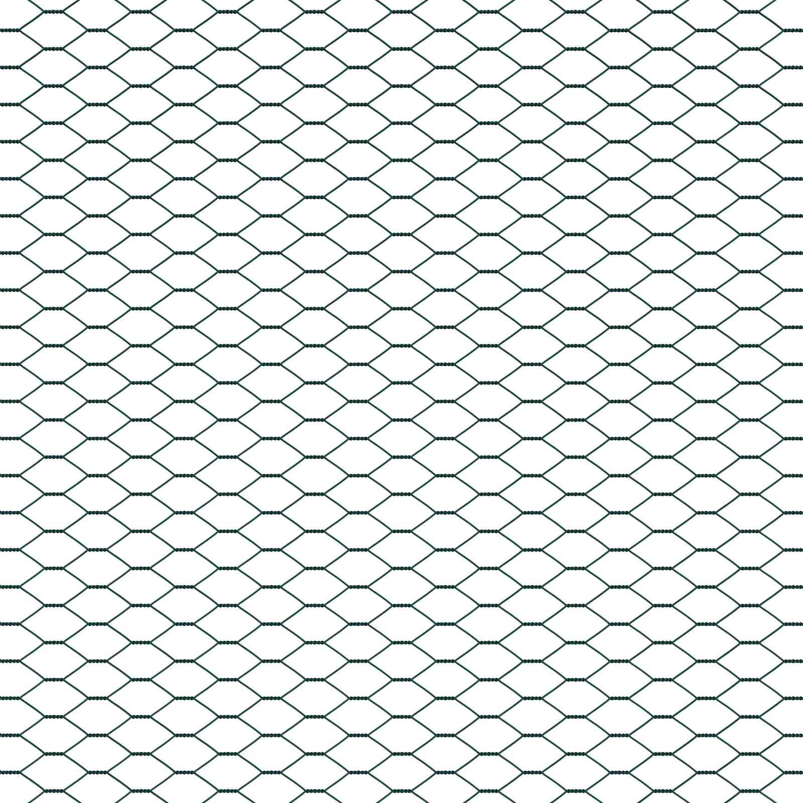 Heksagonalna ograda Zelena 1 x 10 m PVC