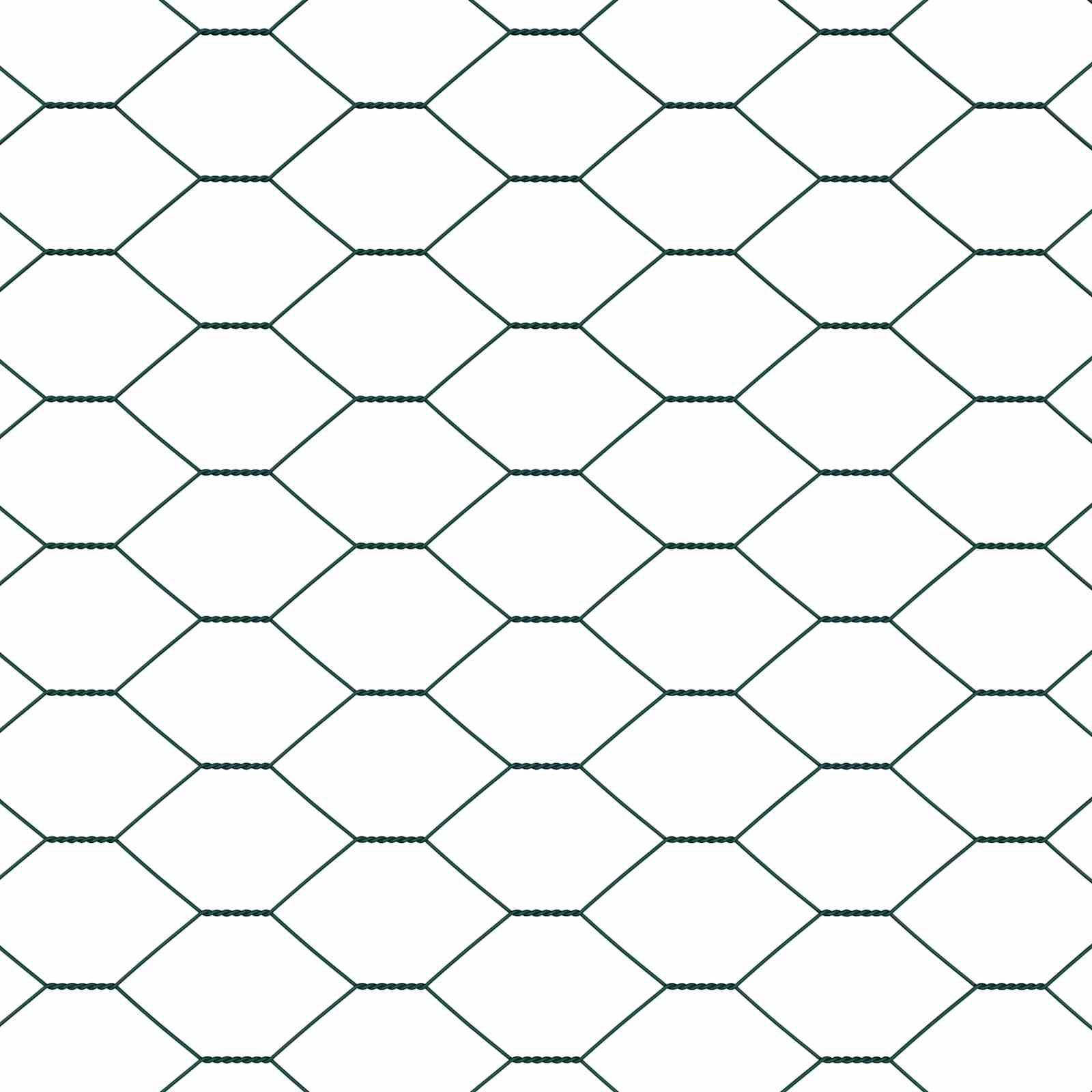 Heksagonalna ograda Zelena 1 x 10 m PVC
