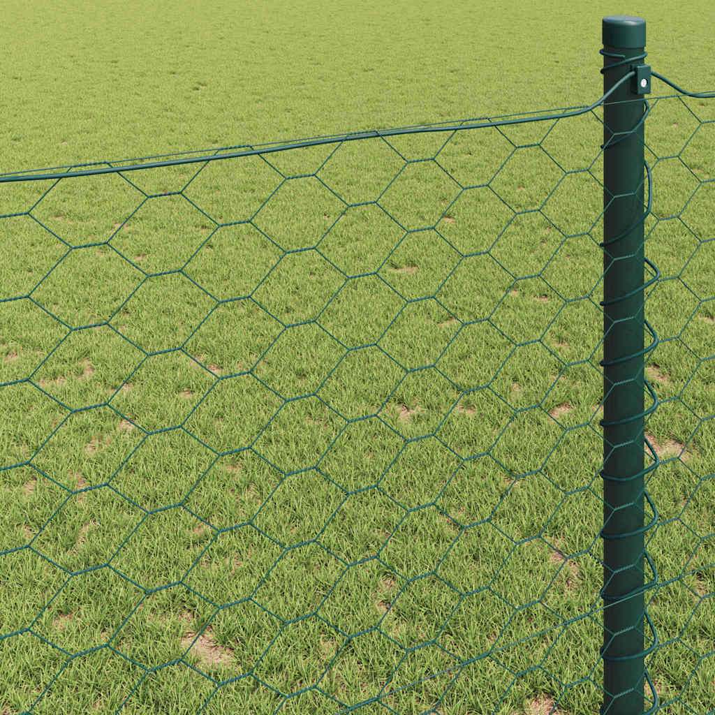 Heksagonalna ograda Zelena 0,8 x 25 m PVC