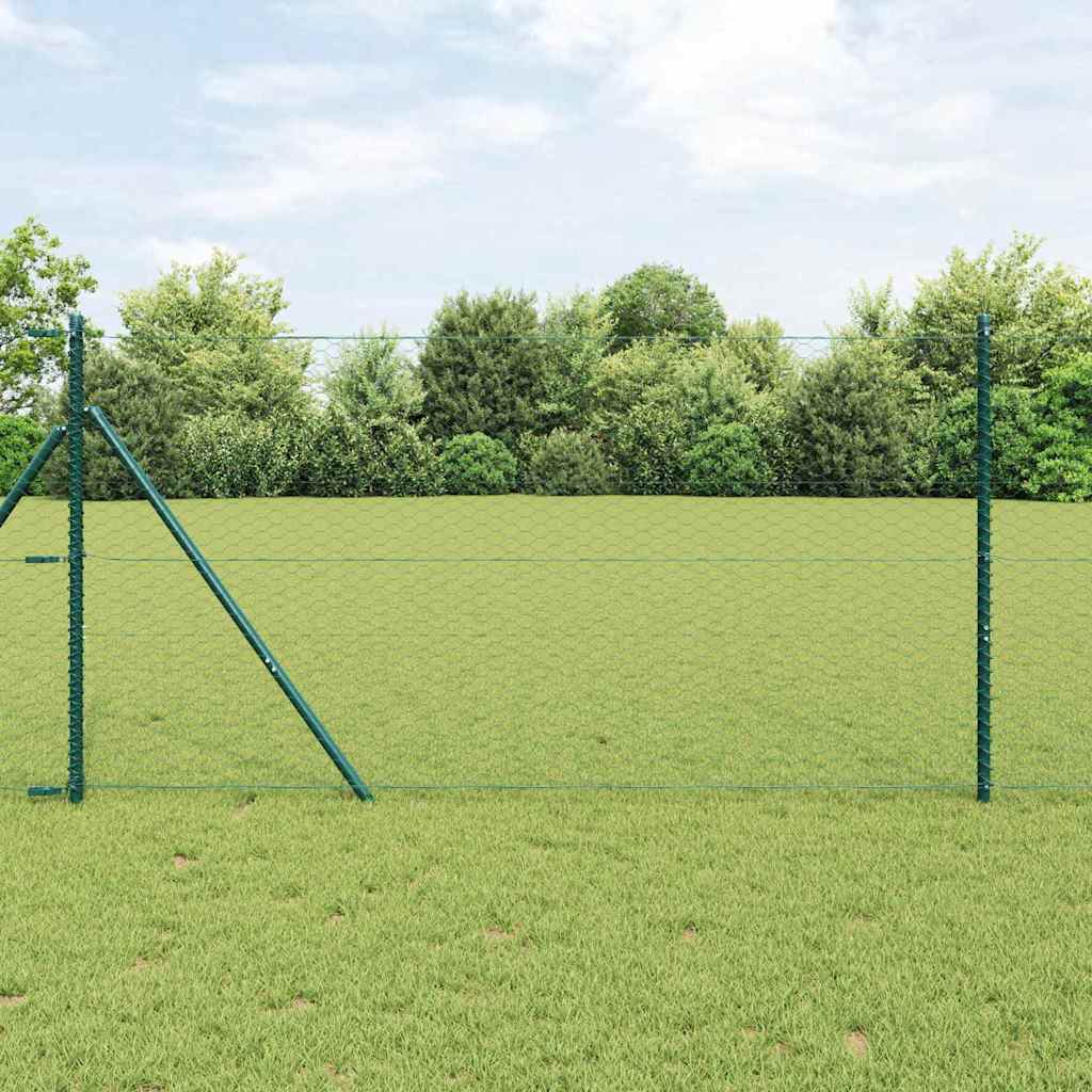 Heksagonalna ograda Zelena 1,4 x 25 m PVC