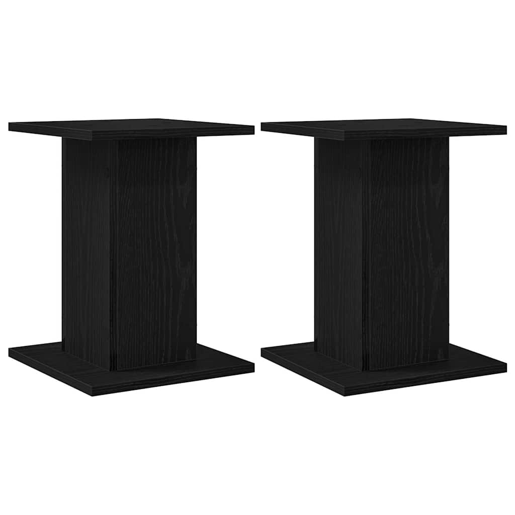 Stalak za biljke 2 pcs Crni hrast 30 x 30 x 40 cm