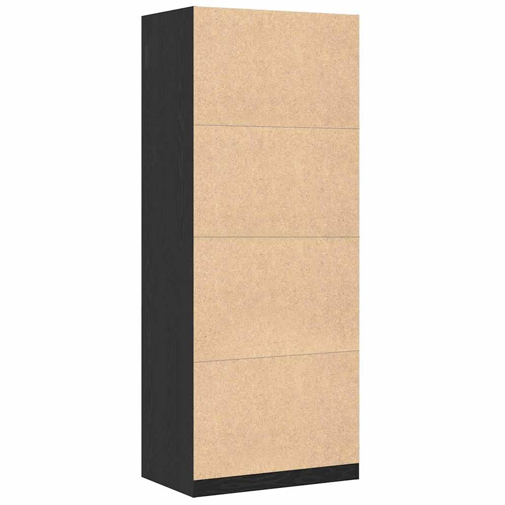 Ormarić s policom Crni hrast 80 x 50 x 200 cm Konstruirano drvo