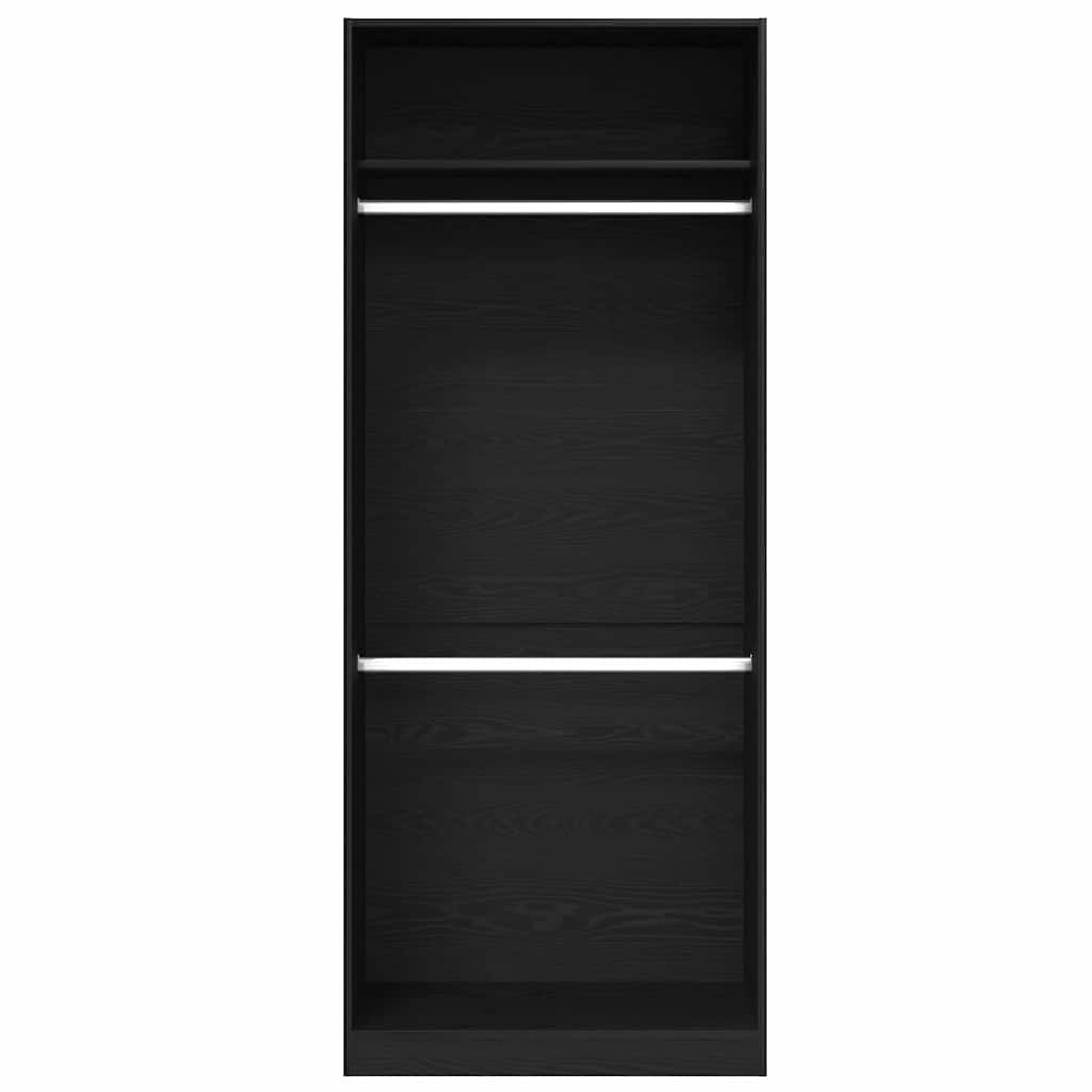 Ormarić s policom Crni hrast 80 x 50 x 200 cm Konstruirano drvo