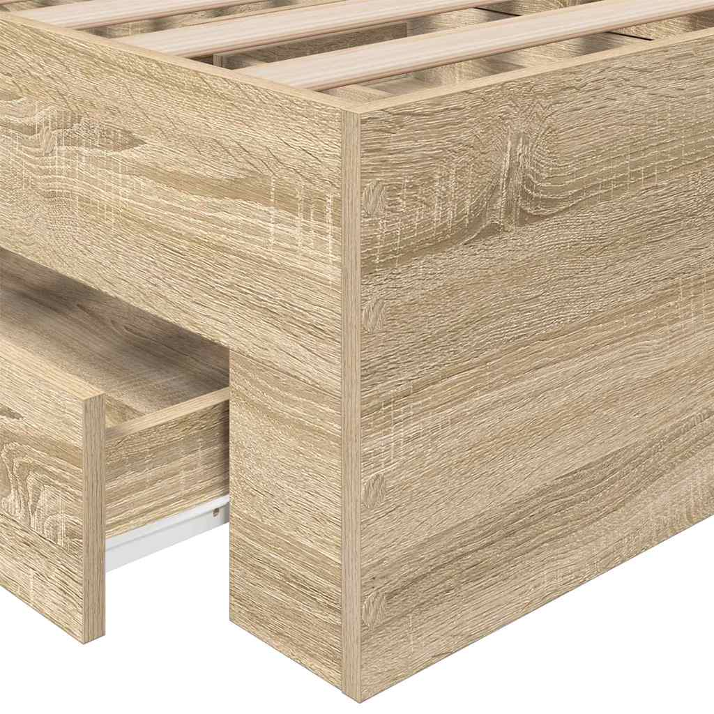Krevetna konstrukcija Smeđa 90 x 190 cm Konstruirano drvo