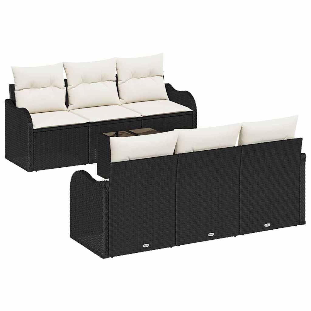 Sjedeća garnitura za vrt Crna 55 x 55 x 37 cm poliratan