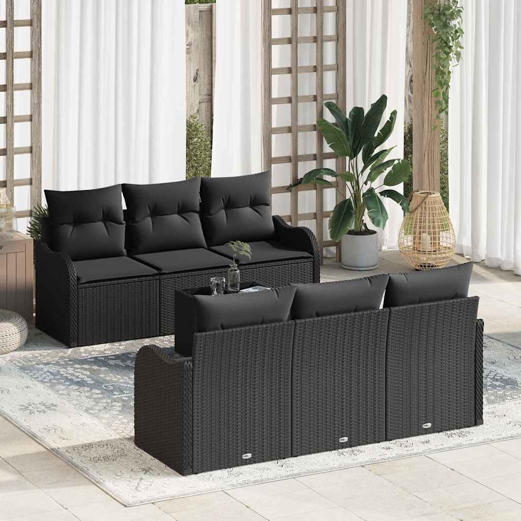 Sjedeća garnitura za vrt Crna 55 x 55 x 37 cm poliratan