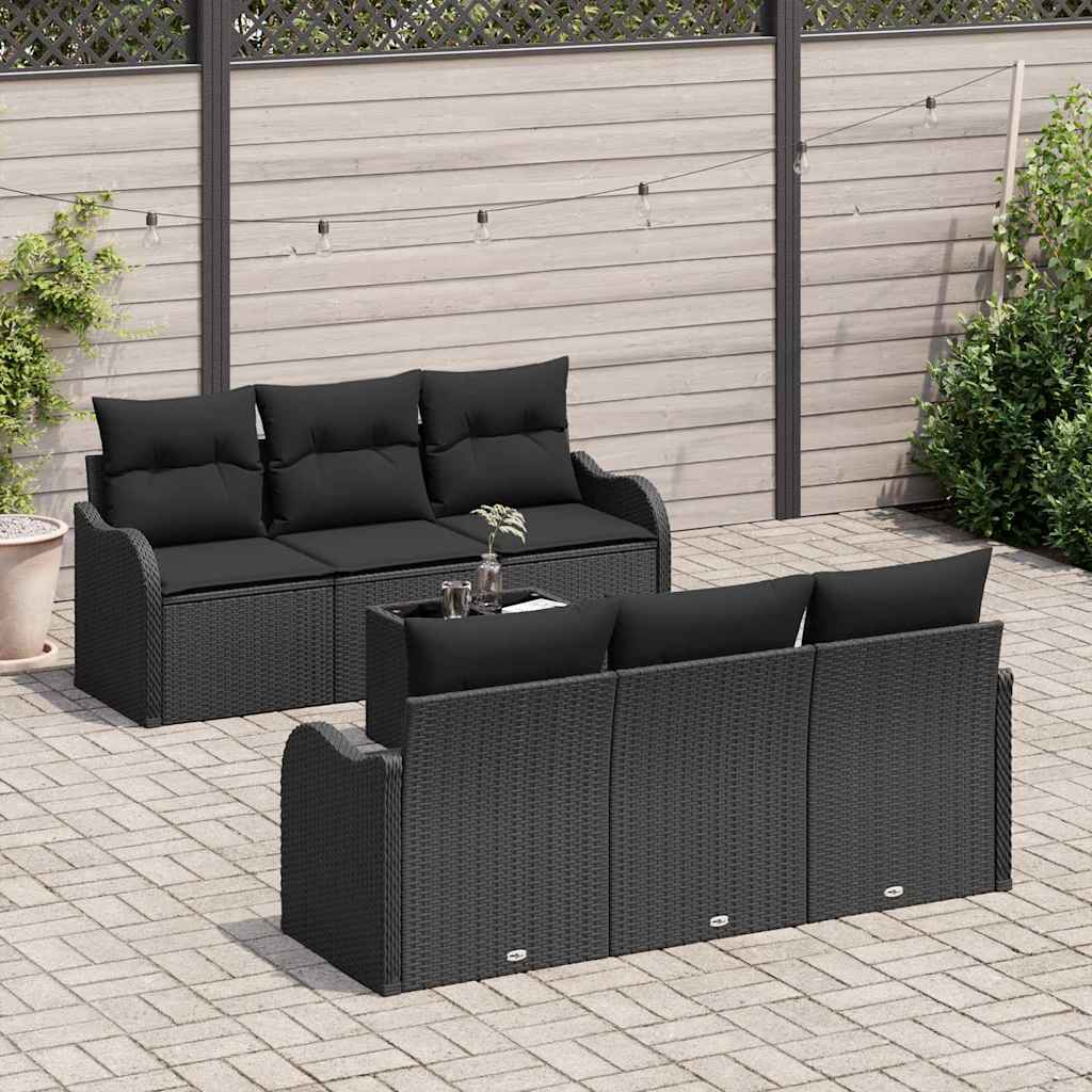 Sjedeća garnitura za vrt Crna 55 x 55 x 37 cm poliratan