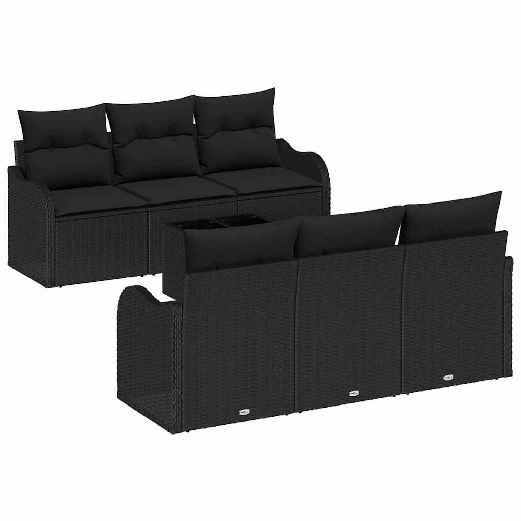 Sjedeća garnitura za vrt Crna 55 x 55 x 37 cm poliratan