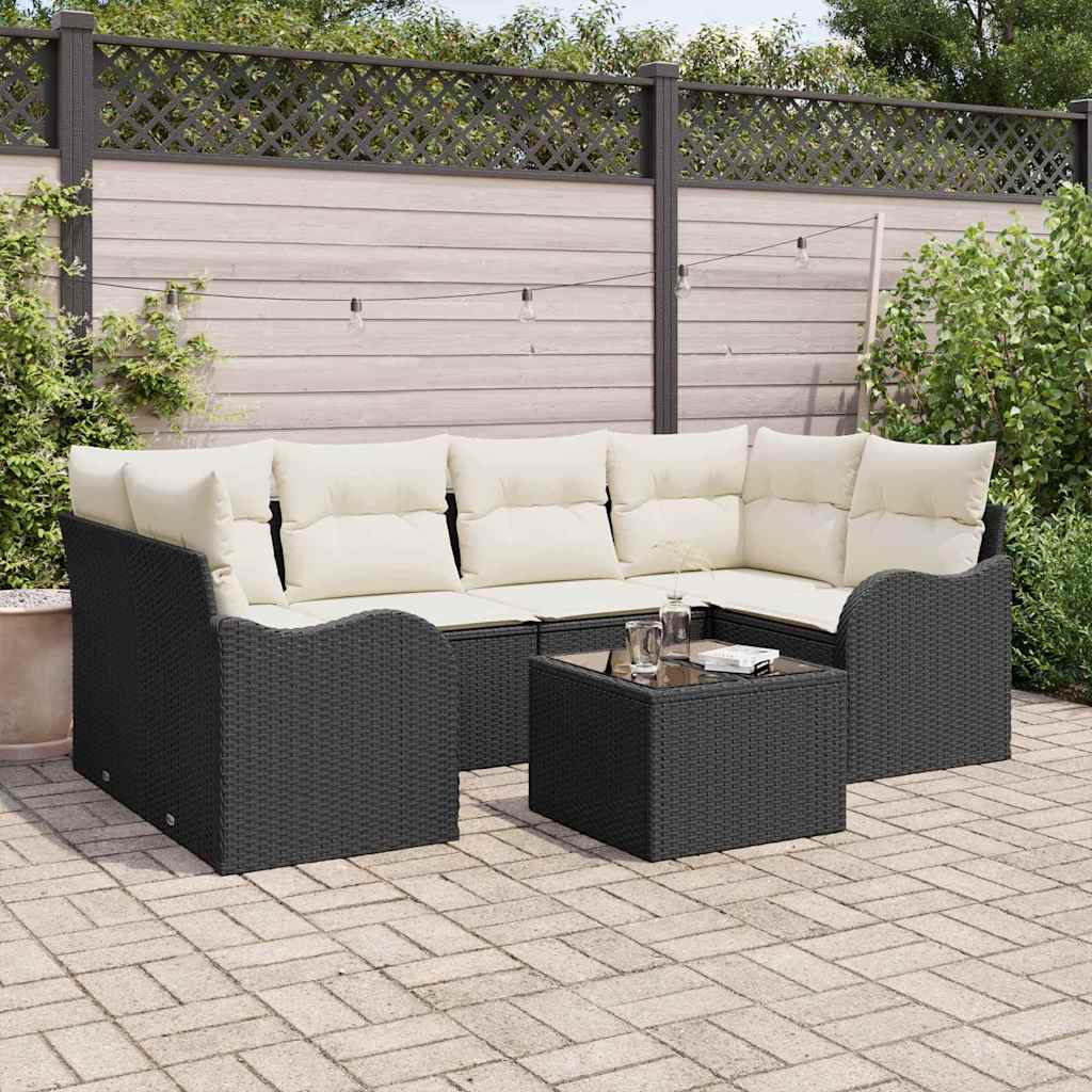 Sjedeća garnitura za vrt Crna 55 x 55 x 37 cm poliratan