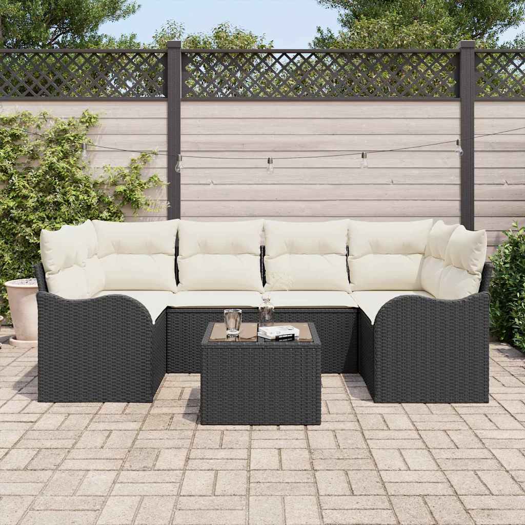 Sjedeća garnitura za vrt Crna 55 x 55 x 37 cm poliratan