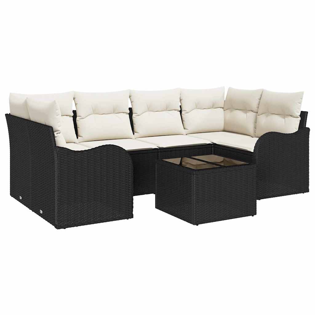 Sjedeća garnitura za vrt Crna 55 x 55 x 37 cm poliratan