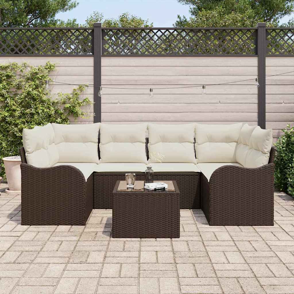 Sjedeća garnitura za vrt Smeđa 55 x 55 x 37 cm poliratan