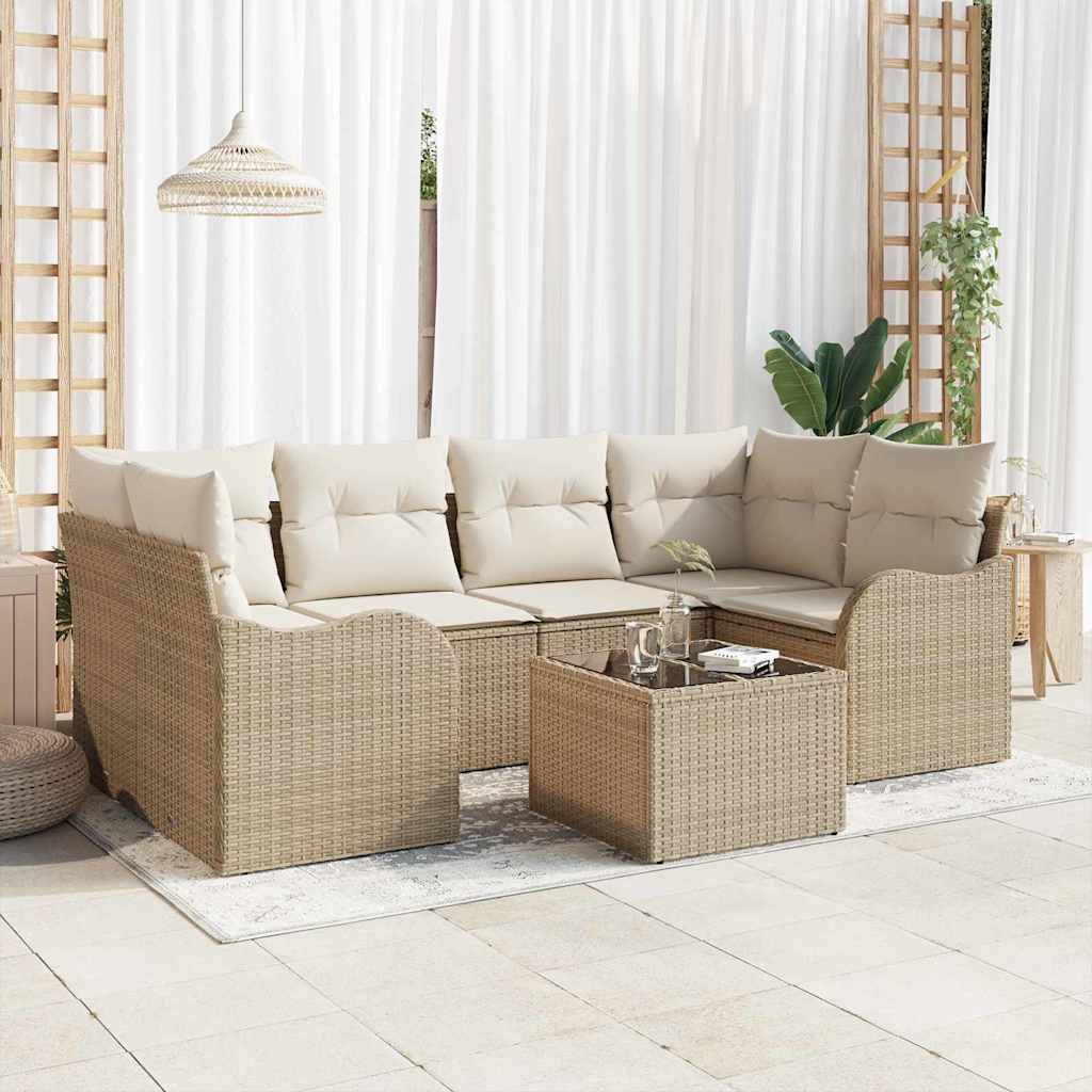Sjedeća garnitura za vrt Bež 55 x 55 x 37 cm poliratan