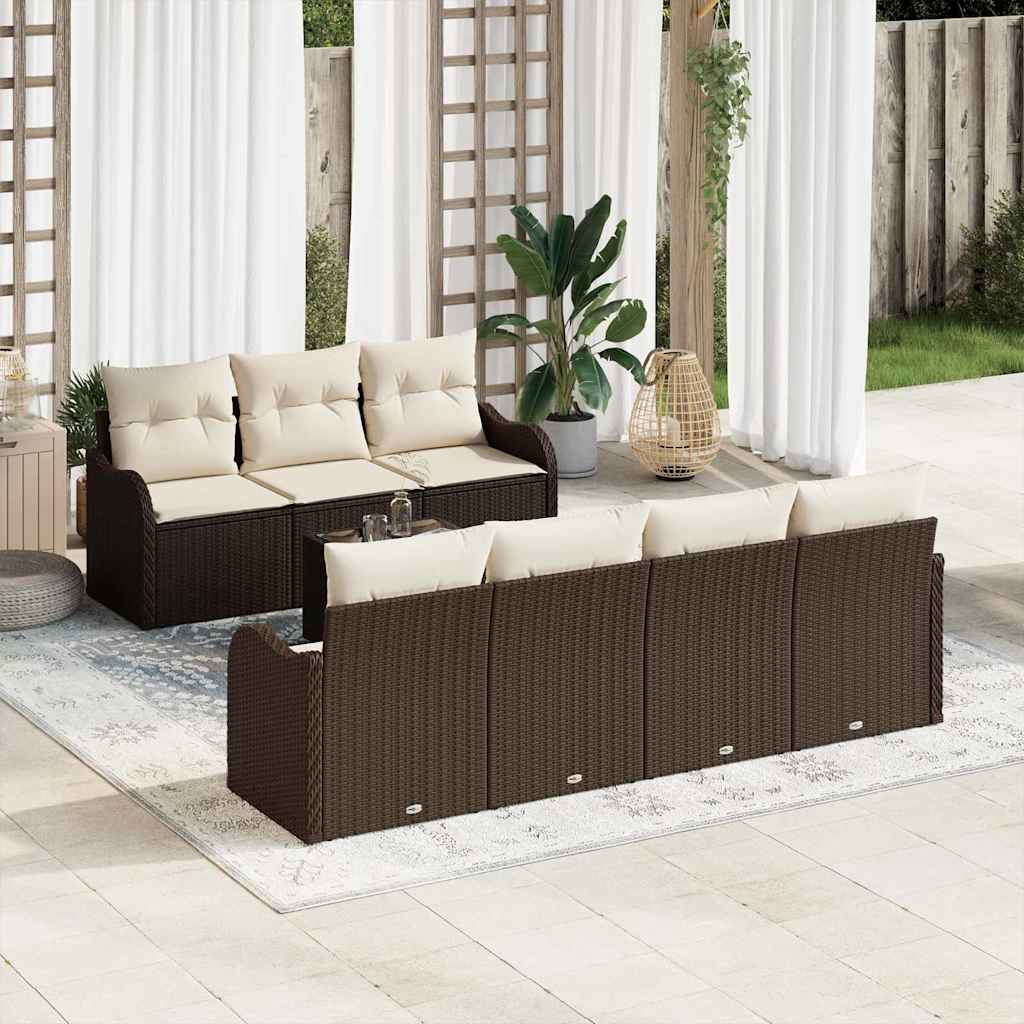 Sjedeća garnitura za vrt Smeđa 55 x 55 x 37 cm poliratan