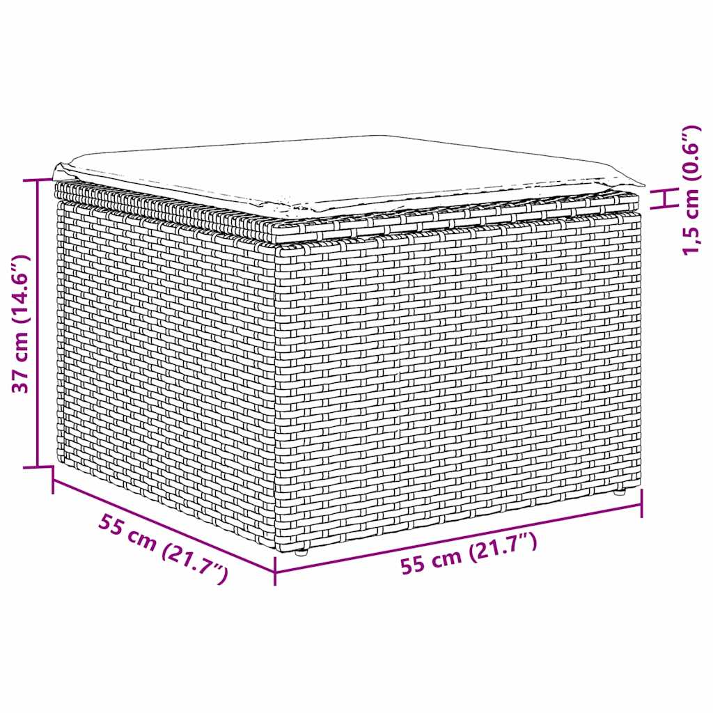 Sjedeća garnitura za vrt Bež poliratan