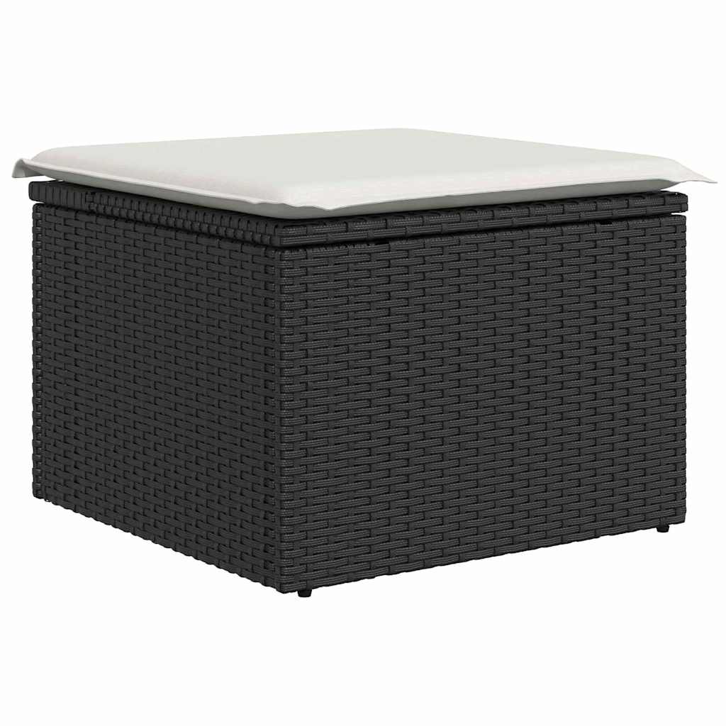 Sjedeća garnitura za vrt Crna poliratan