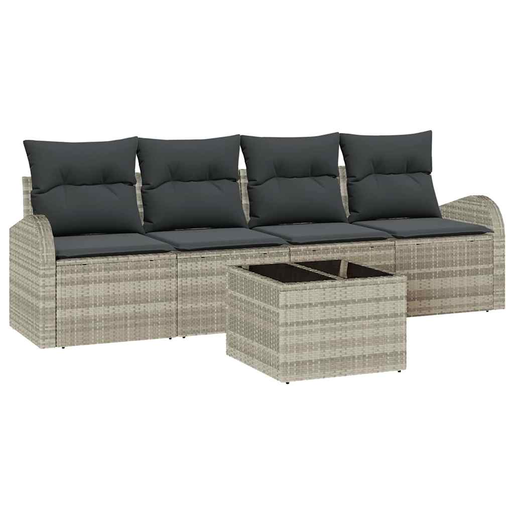 Sjedeća garnitura za vrt Svjetlosiva 55 x 55 x 37 cm poliratan
