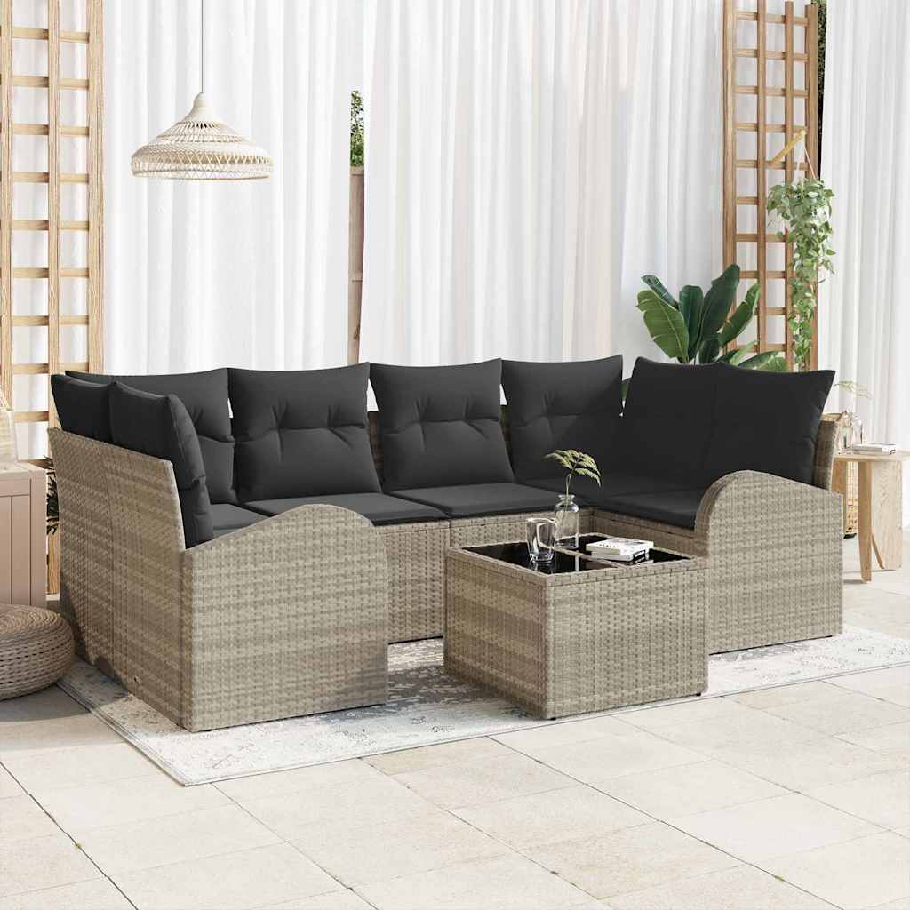 Sjedeća garnitura za vrt Svjetlosiva 55 x 55 x 37 cm poliratan