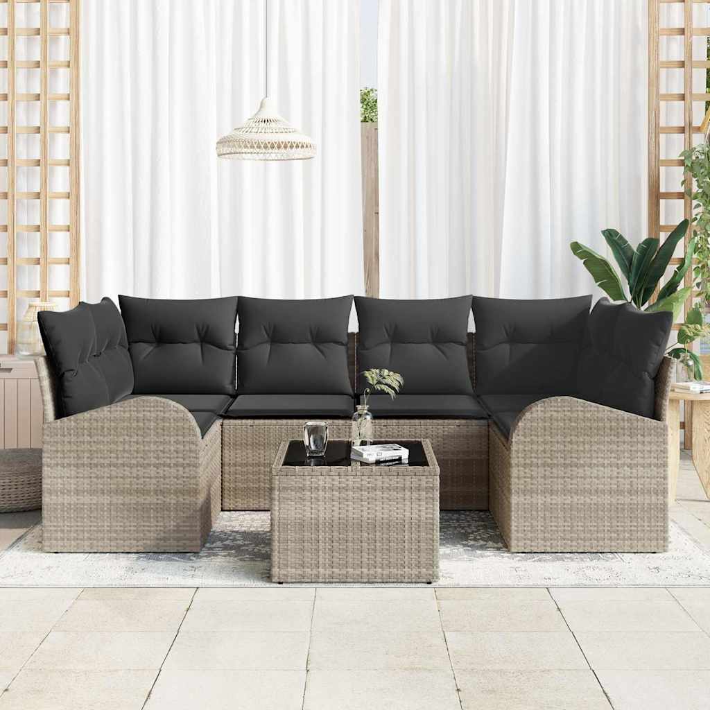 Sjedeća garnitura za vrt Svjetlosiva 55 x 55 x 37 cm poliratan