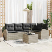 Set sofe s jastukom 6 pcs Svjetlosiva Poliester