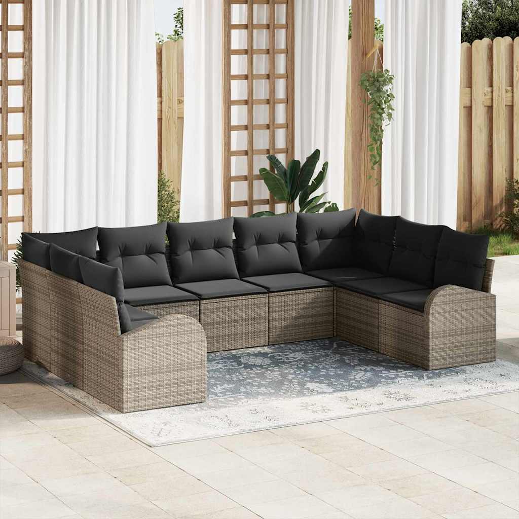Set sofe s jastukom 9 pcs Siva Poli Ratan