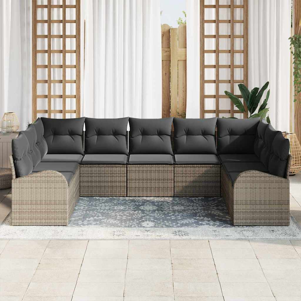 Set sofe s jastukom 9 pcs Siva Poli Ratan