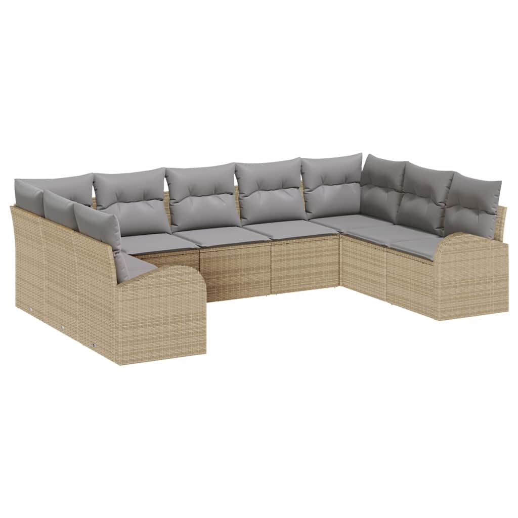Set sofe s jastukom 9 pcs Bež Poli Ratan