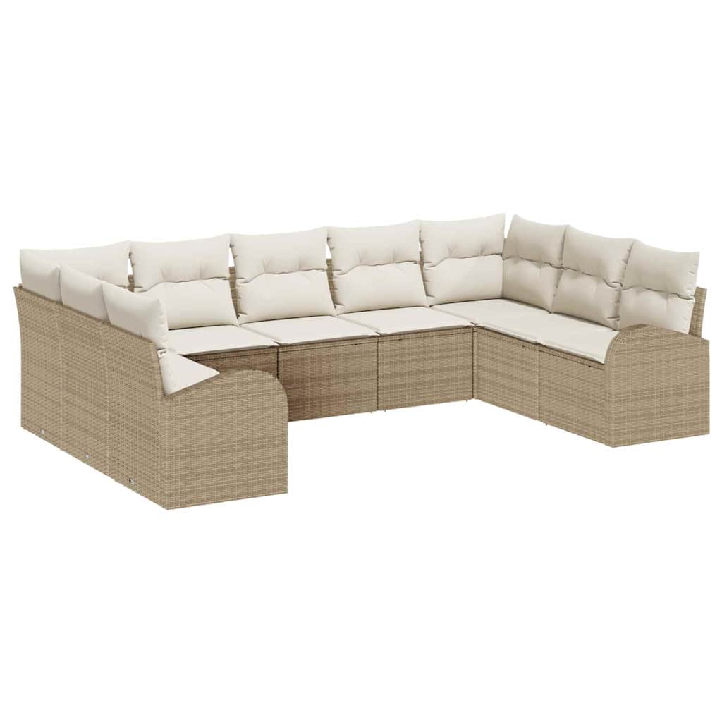Set sofe s jastukom 9 pcs Bež Poli Ratan