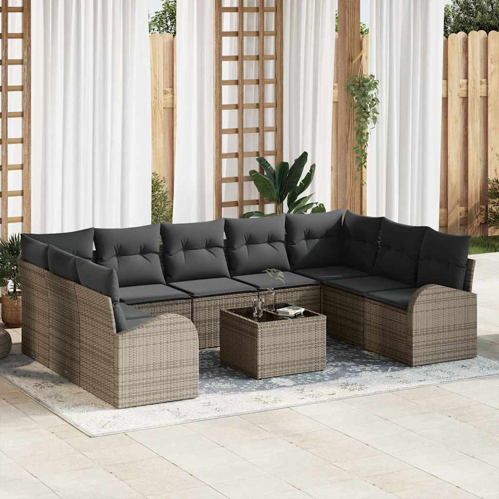 Set sofe s jastukom 10 pcs Siva Poli Ratan