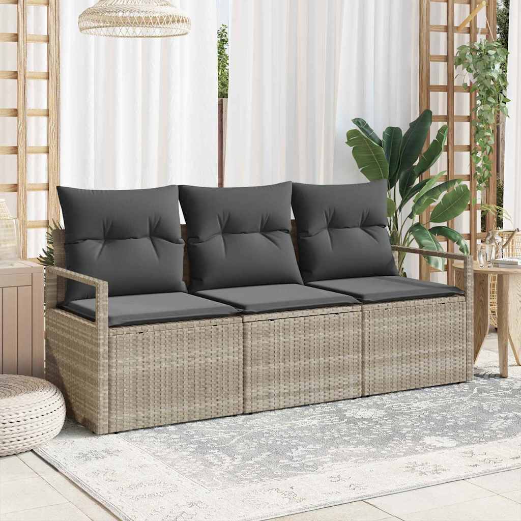 Set sofe 3 pcs Svjetlosiva poliratan