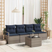 Set sofe 5 pcs Siva i plava poliratan