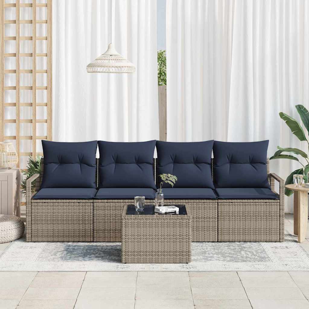 Set sofe 5 pcs Siva i plava poliratan