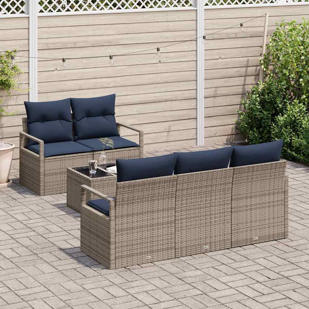 Set sofe 6 pcs Siva i mornarsko plava poliratan