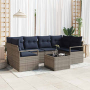 Set sofe 7 pcs Siva i plava poliratan