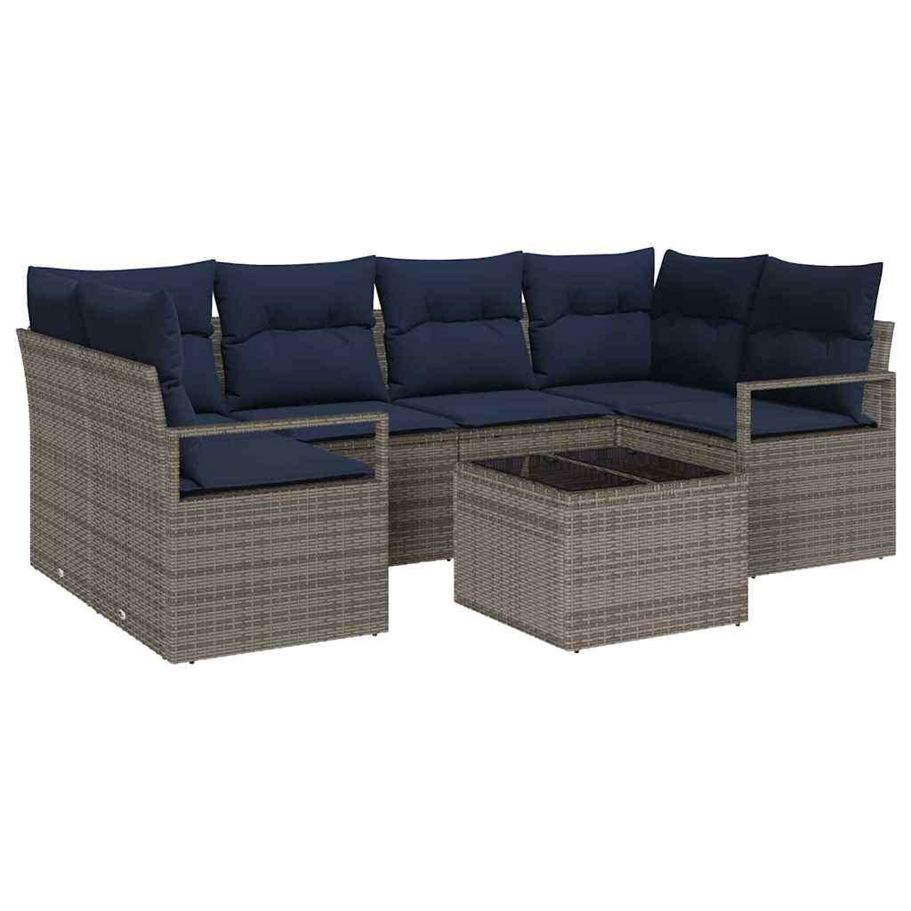 Set sofe 7 pcs Siva i plava poliratan