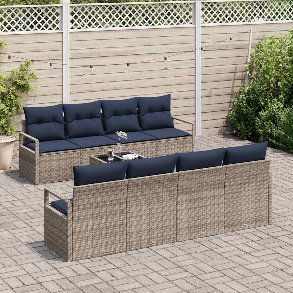 Set sofe s jastukom 7 pcs Siva i plava poliratan