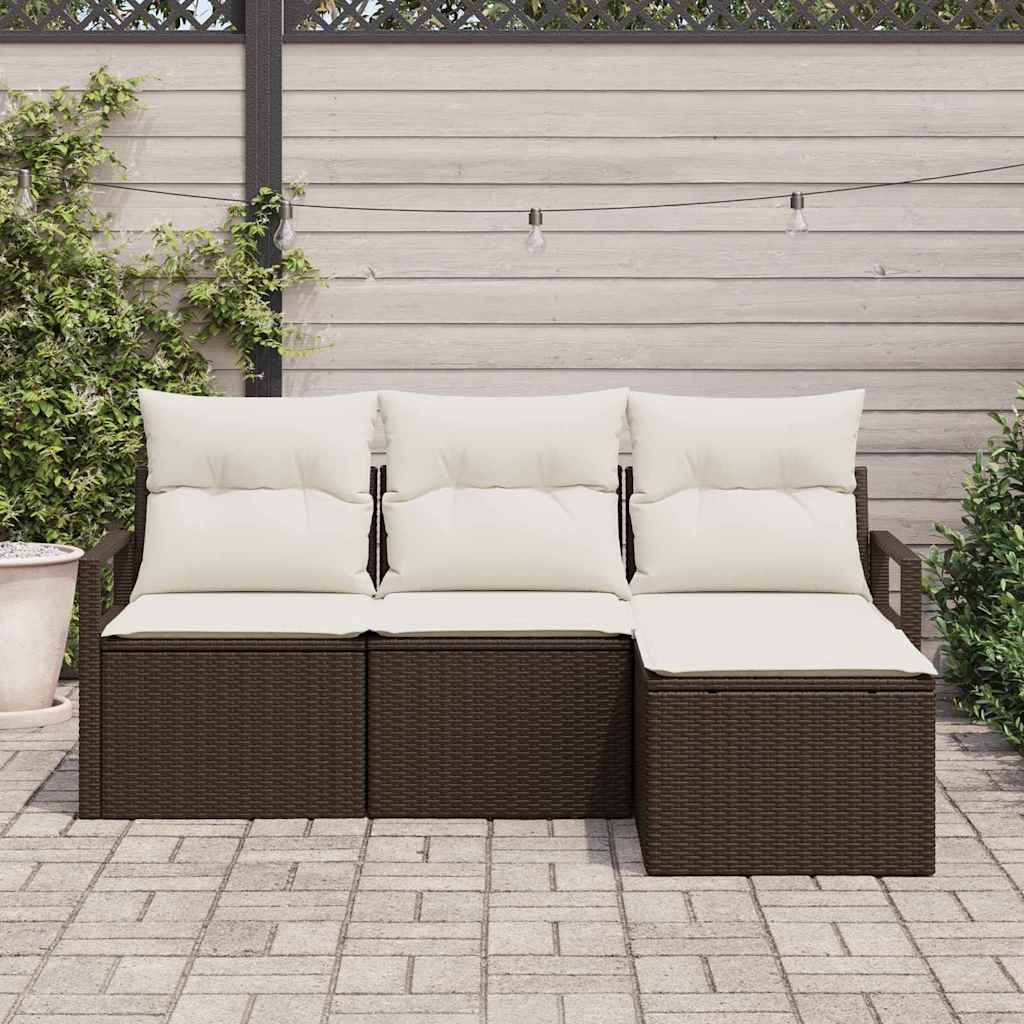 Set sofe 4 pcs Smeđa poliratan