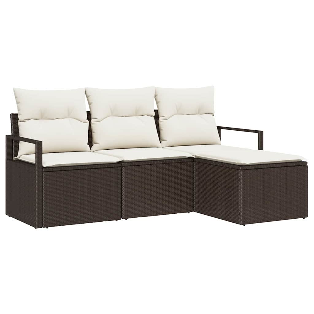 Set sofe 4 pcs Smeđa poliratan