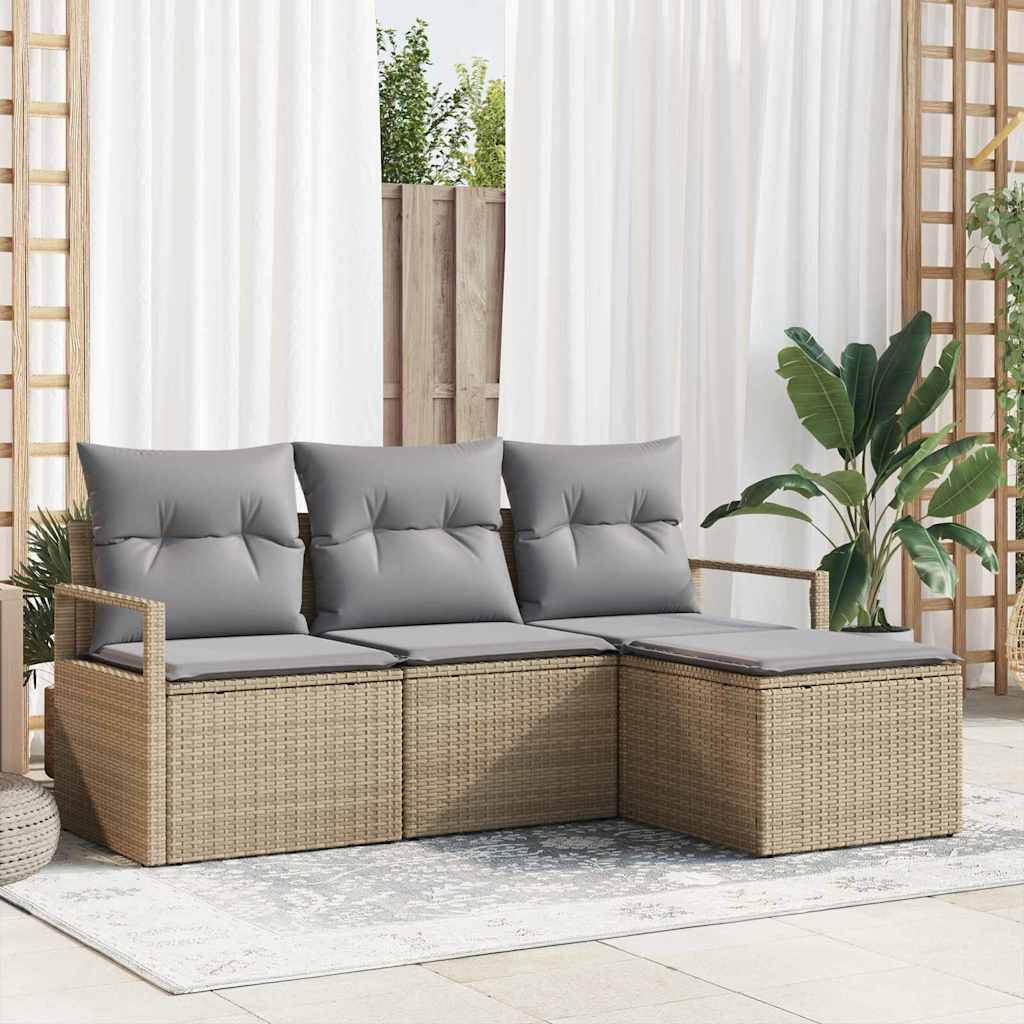 Set sofe 4 pcs Bež poliratan