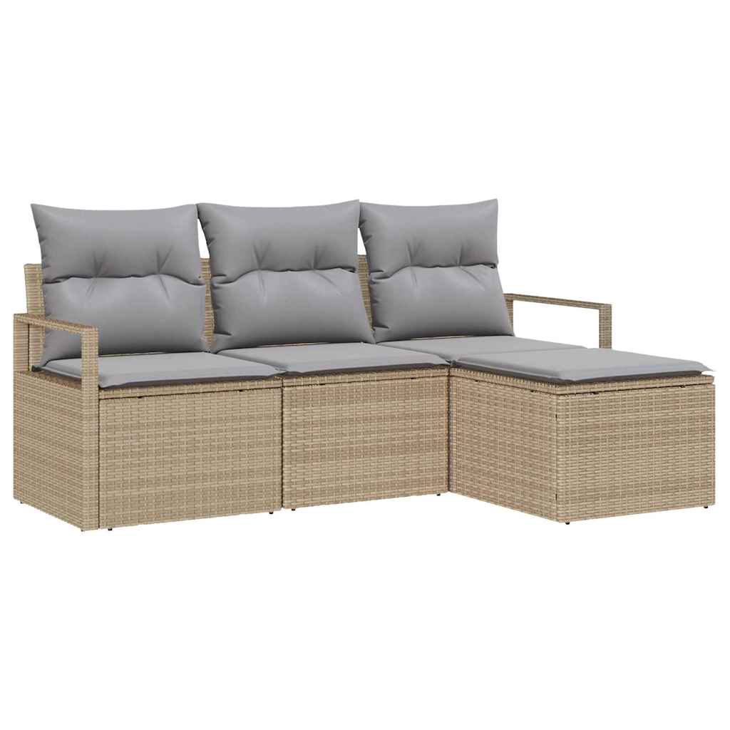Set sofe 4 pcs Bež poliratan