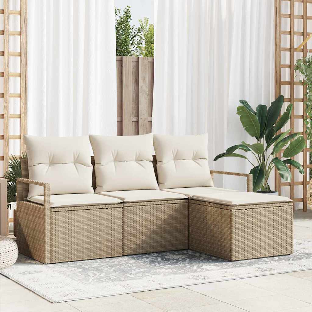 Set sofe 4 pcs Bež poliratan