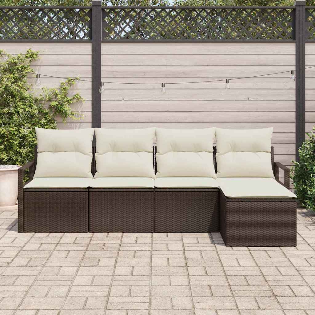 Set sofe 5 pcs Smeđa poliratan