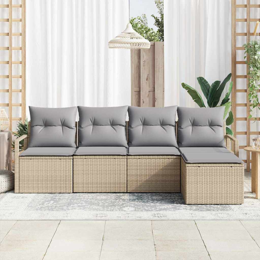 Set sofe s jastukom 5 pcs Bež poliratan