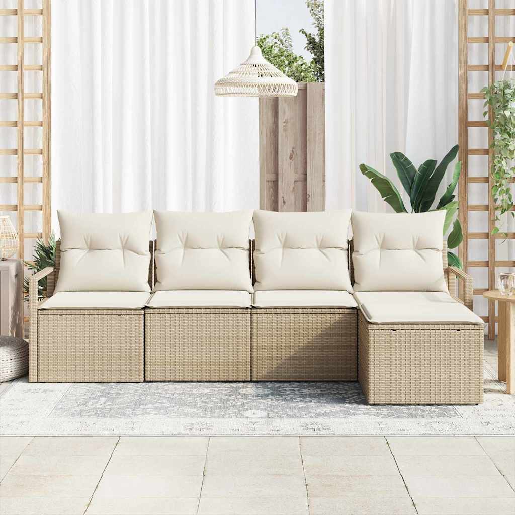 Set sofe 5 pcs Bež poliratan
