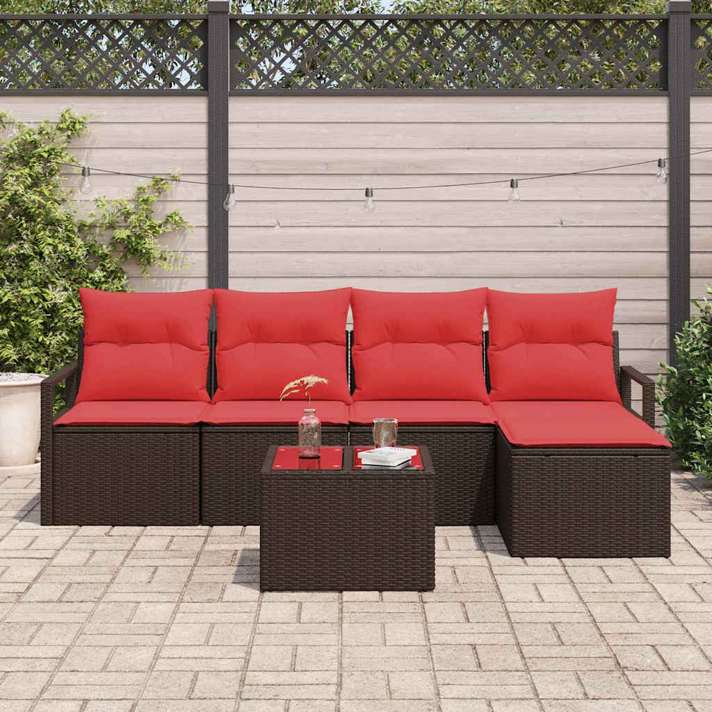 Set sofe s jastukom 6 pcs Smeđa poliratan